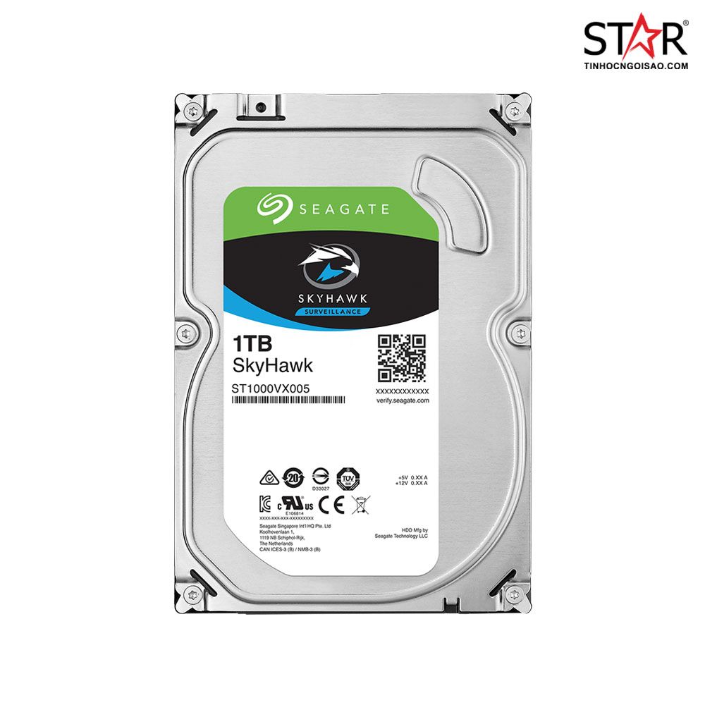 Ổ cứng HDD 1TB Seagate SkyHawk Chính Hãng (ST1000VX005)