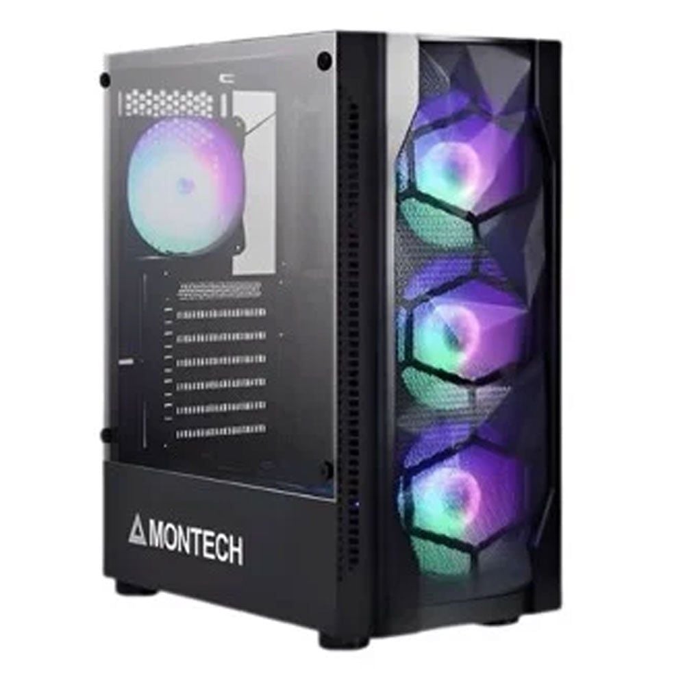 Thùng máy Case Montech X1 Black (Đen) (Tặng 4 Fan RGB)