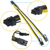  Cáp Nguồn PhụTừ 6pin Sang 8pin 6 pin 2 (6 + 2) pin male 