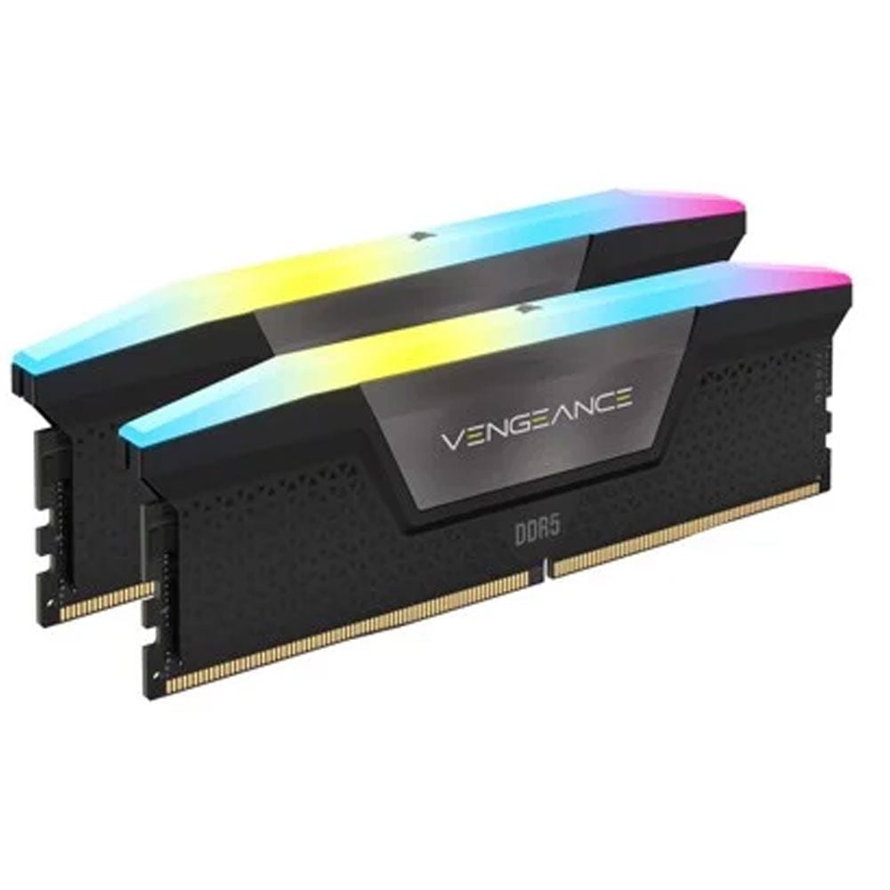 Ram PC Corsair Vengeance RGB Black 32GB DDR5 5600MHz (CMH32GX5M2B5600C36K) (2x16GB, tản nhiệt)