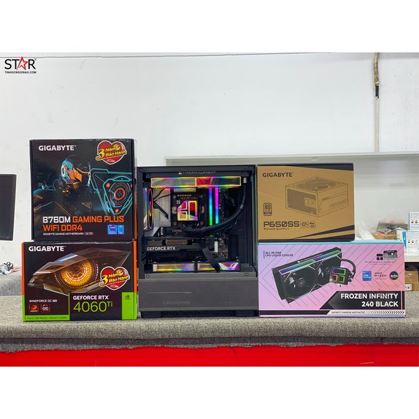 PC Gaming STAR GIGABYTE Windforce | Intel i5 14400F\ RTX 4060Ti 16GB\ B760M WIFI\ RAM 16GB\ SSD 500GB 