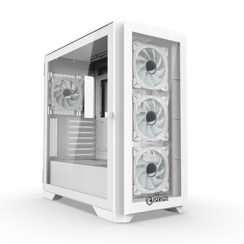 Thùng máy Jetek Gaming Squid Z6 Trắng - Kèm sẵn 4 Fan RGB