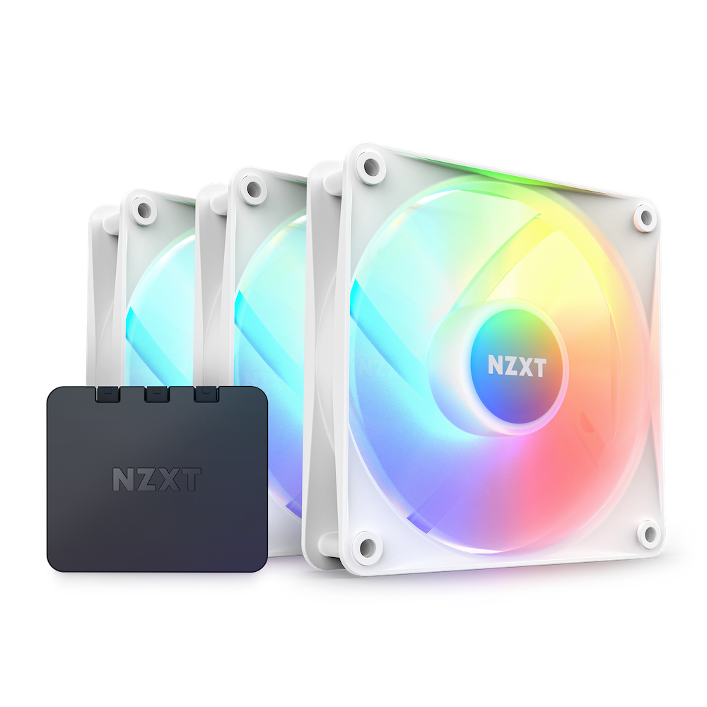 Fan Case NZXT F120 RGB Core Triple Pack - Trắng | RGB, Kit 3 fan, kèm HUB