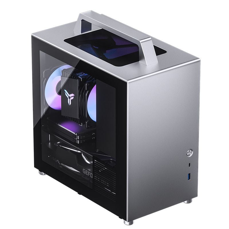Thùng máy Jonsbo T8 Plus Silver | Mini-ITX, PSU ATX