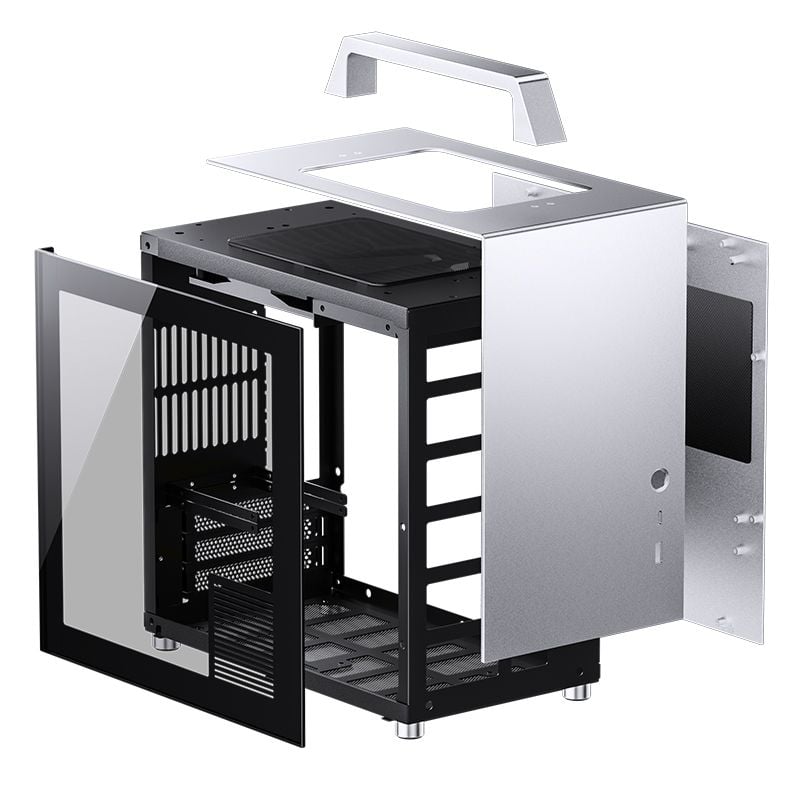 Thùng máy Case Jonsbo T8 Plus Silver | Mini-ITX, PSU ATX