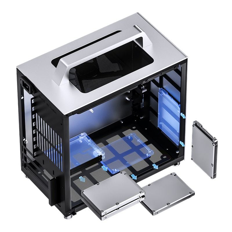 Thùng máy Case Jonsbo T8 Plus Silver | Mini-ITX, PSU ATX