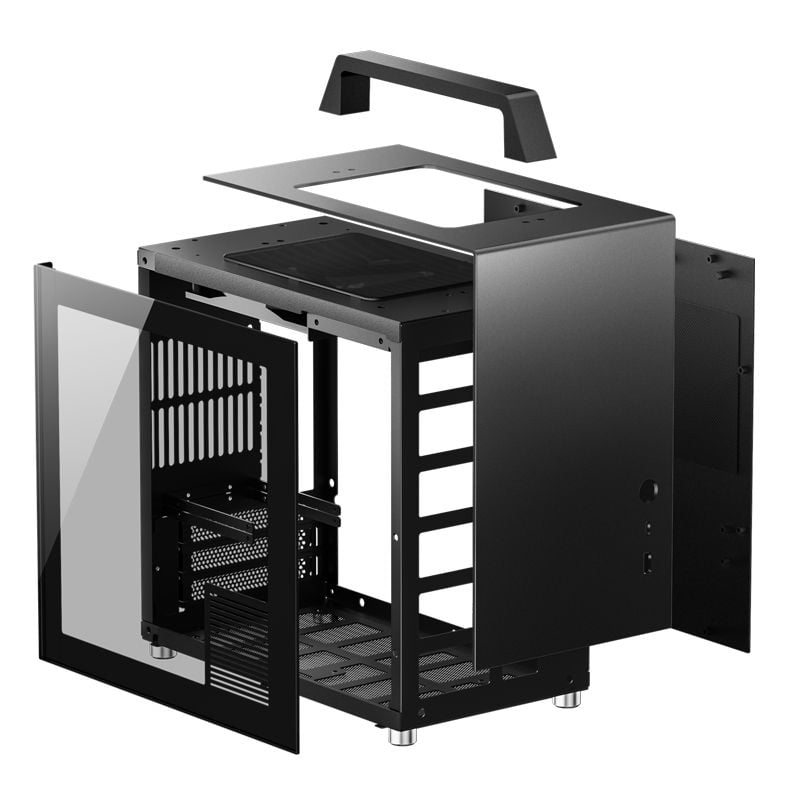 Thùng máy Case Jonsbo T8 Plus Black | Mini-ITX, PSU ATX