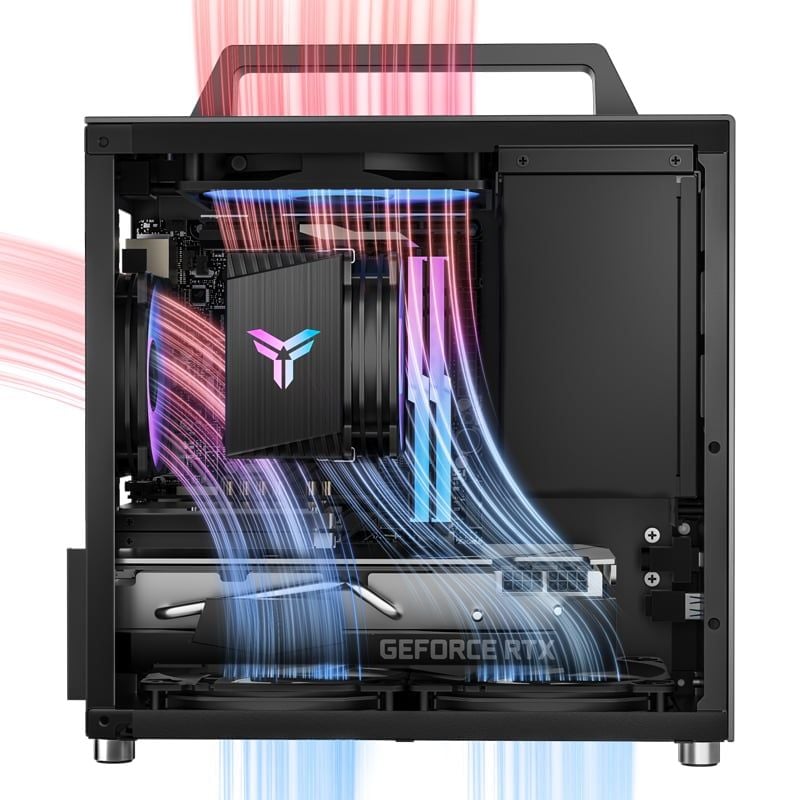 Thùng máy Case Jonsbo T8 Plus Black | Mini-ITX, PSU ATX