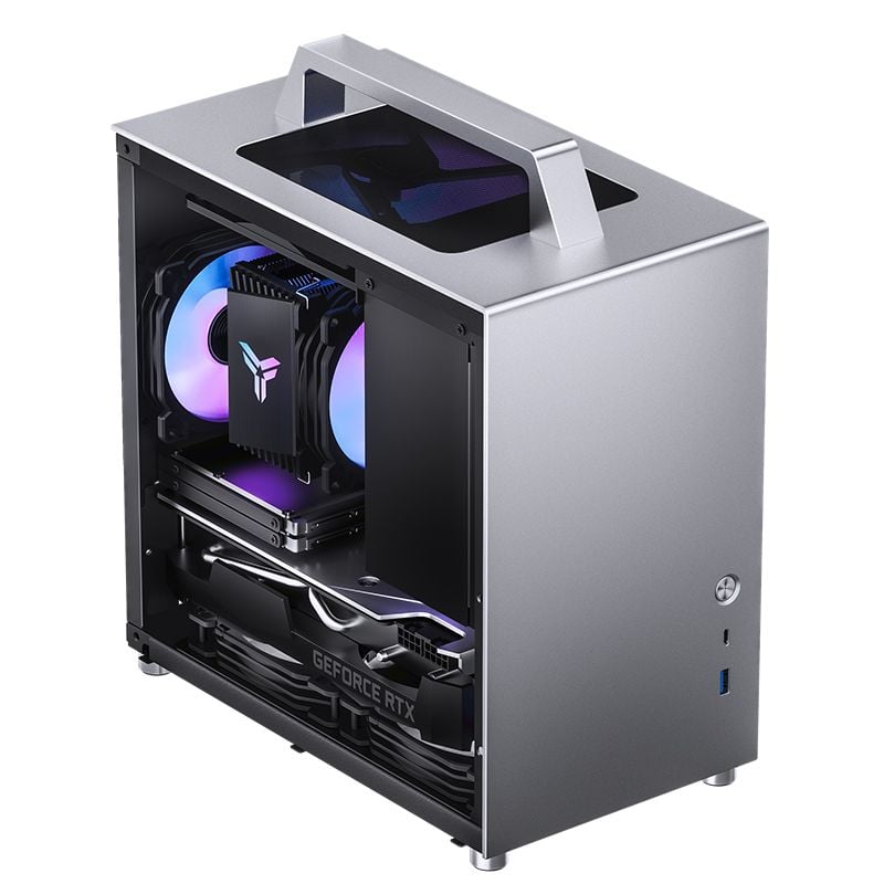 Thùng máy Case Jonsbo T8 Plus Silver | Mini-ITX, PSU ATX