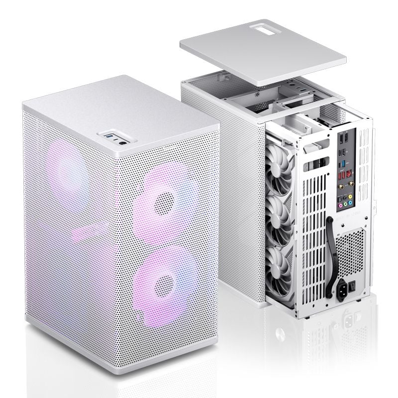 Thùng máy Case Jonsbo VR3 White | Mini ITX (Kèm Sẵn Riser 4.0)