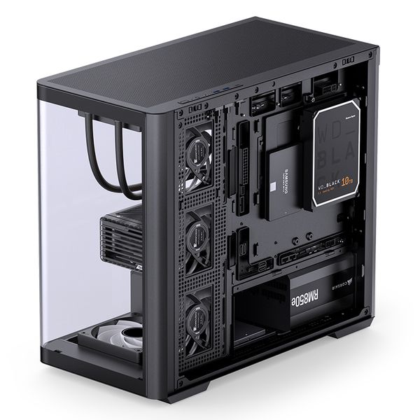  Thùng máy Jonsbo D300 - Black | Micro ATX, kính cong 
