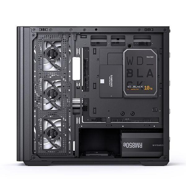  Thùng máy Jonsbo D300 - Black | Micro ATX, kính cong 