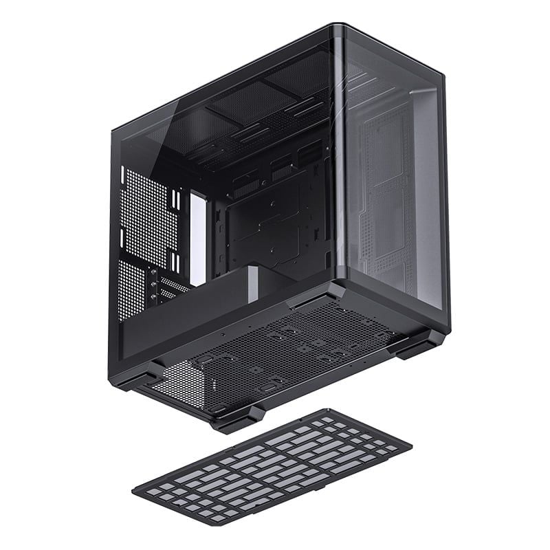 Thùng máy Case Jonsbo D300 - Black | Micro-ATX, kính cong