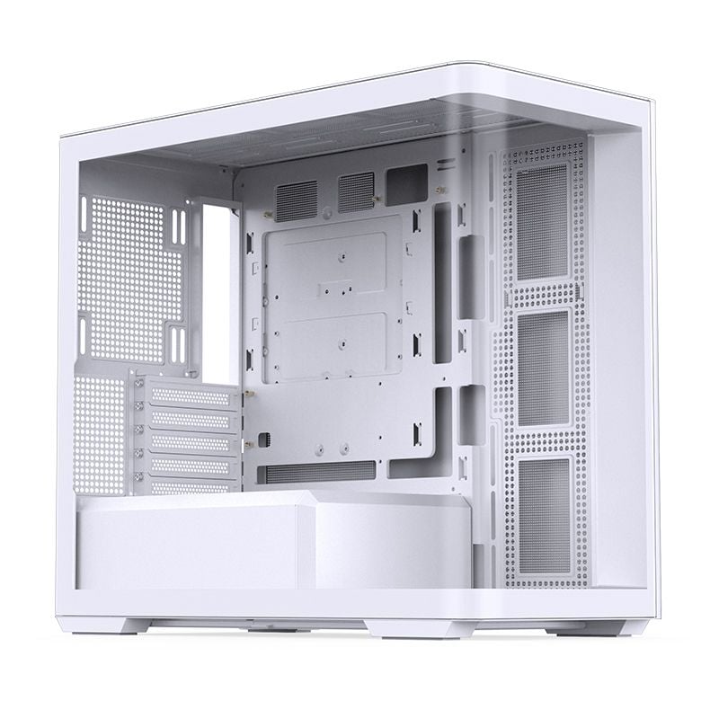 Thùng máy Case Jonsbo D300 - White | Micro-ATX, kính cong