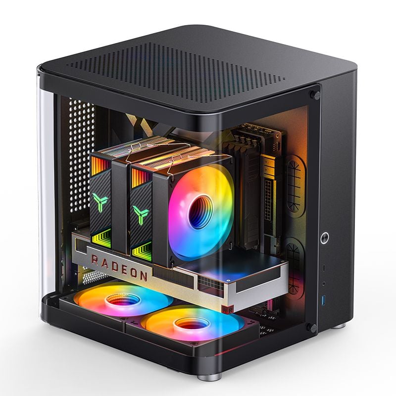 Thùng máy Case Jonsbo TK-1 2.0 - Đen | Micro-ATX