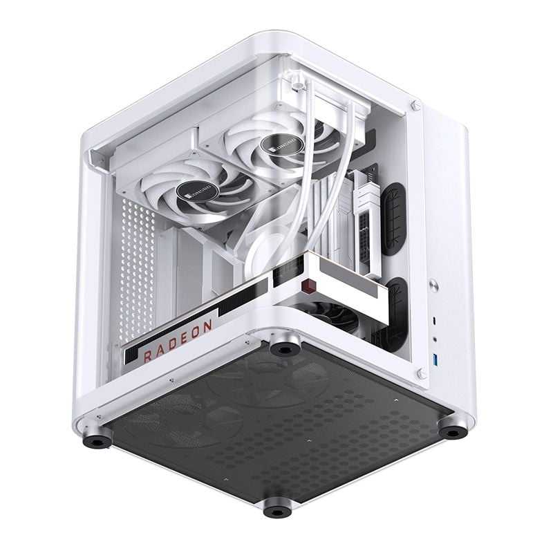 Thùng máy Case Jonsbo TK-1 2.0 - Trắng bạc | Micro-ATX