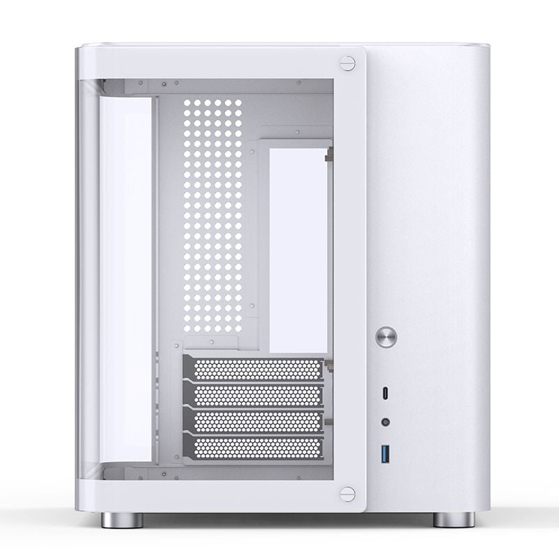 Thùng máy Case Jonsbo TK-1 2.0 - Trắng bạc | Micro-ATX