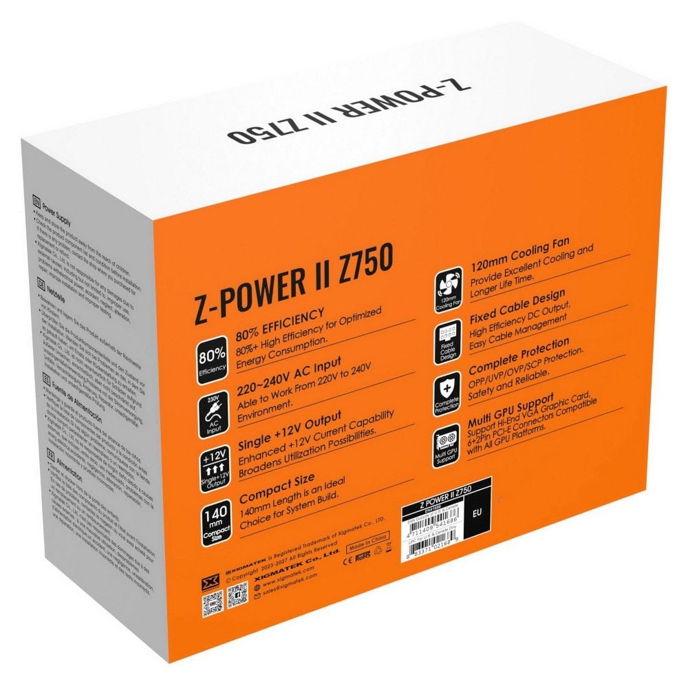 Nguồn Xigmatek Z-Power II Z-750 600W