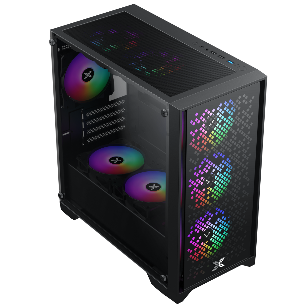 Thùng máy Case Xigmatek NYX II 3F Black | M-ATX, kèm 3 fan RGB