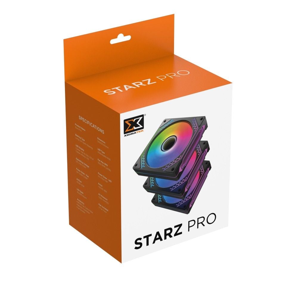 Fan Case Xigmatek StarZ Pro - Đen | ARGB, kit 3 fan 120mm