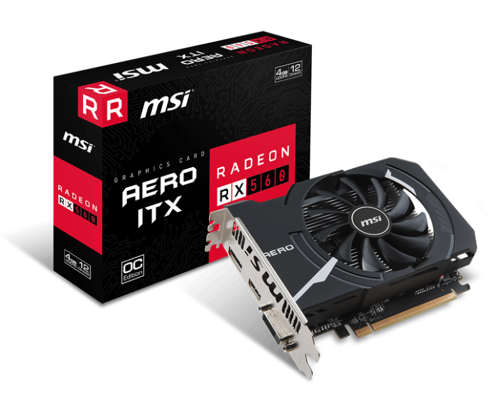 VGA MSI RX560 4GB Aero ITX OC