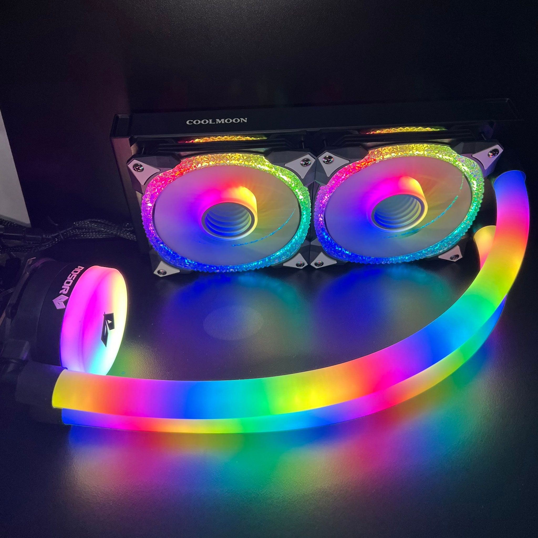 Tản nhiệt nước Coolmoon Aosor AS240 | White ALL RGB