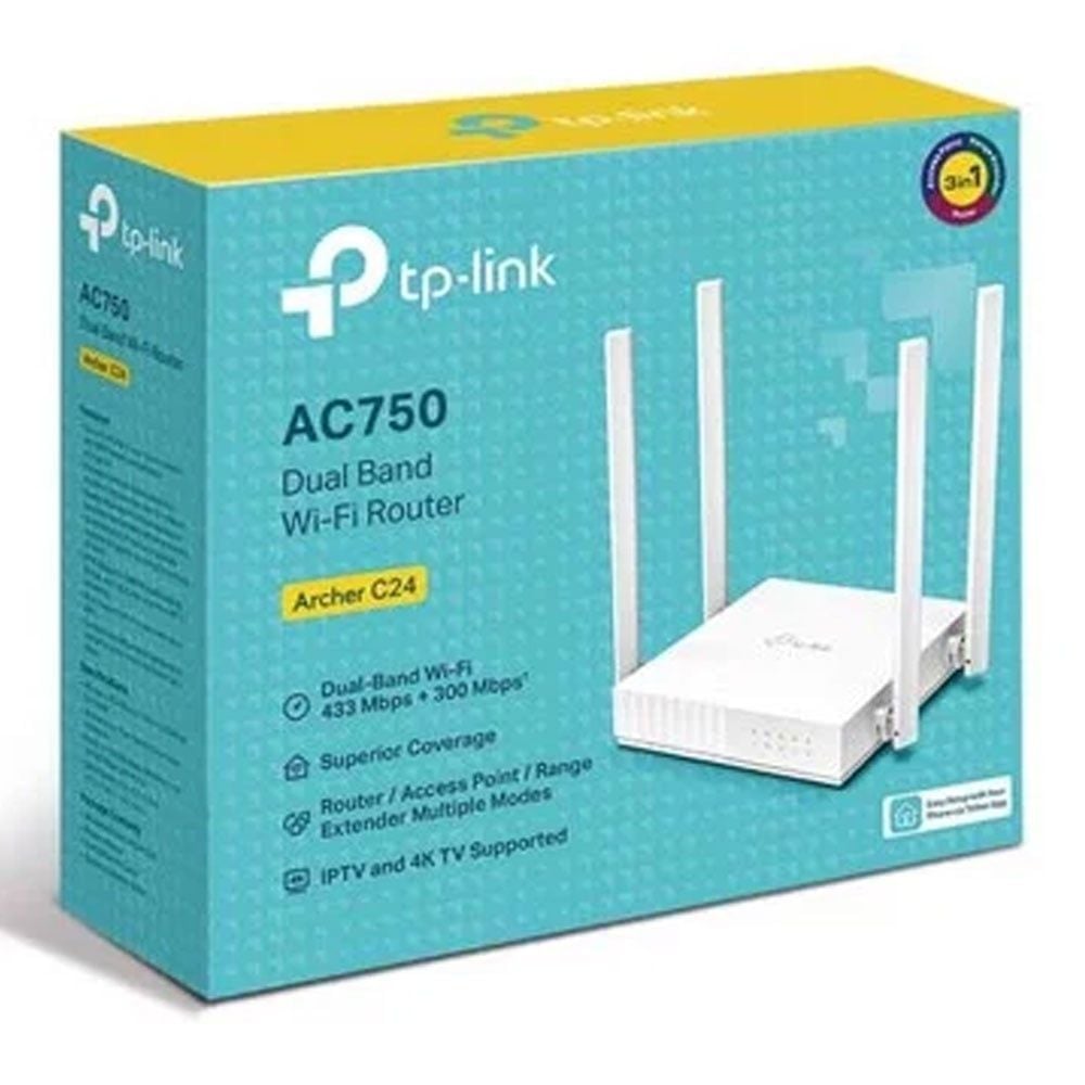 Phát Wifi TP-Link Archer C24 AC750 4 anten