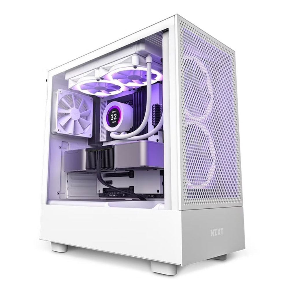 Thùng máy case NZXT H5 Flow RGB WHITE