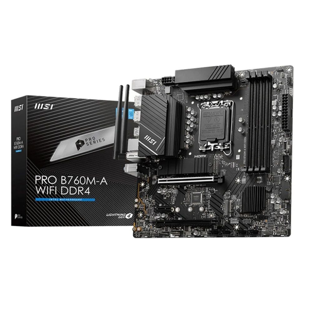 Mainboard MSI PRO B760M-A Wifi DDR4 (Socket 1700, M ATX, 4 khe ram)