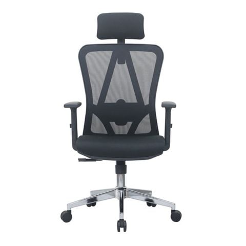 Ghế công thái học E DRA EEC213 | Đen, 120kg, Chân xoay, Lưng lưới