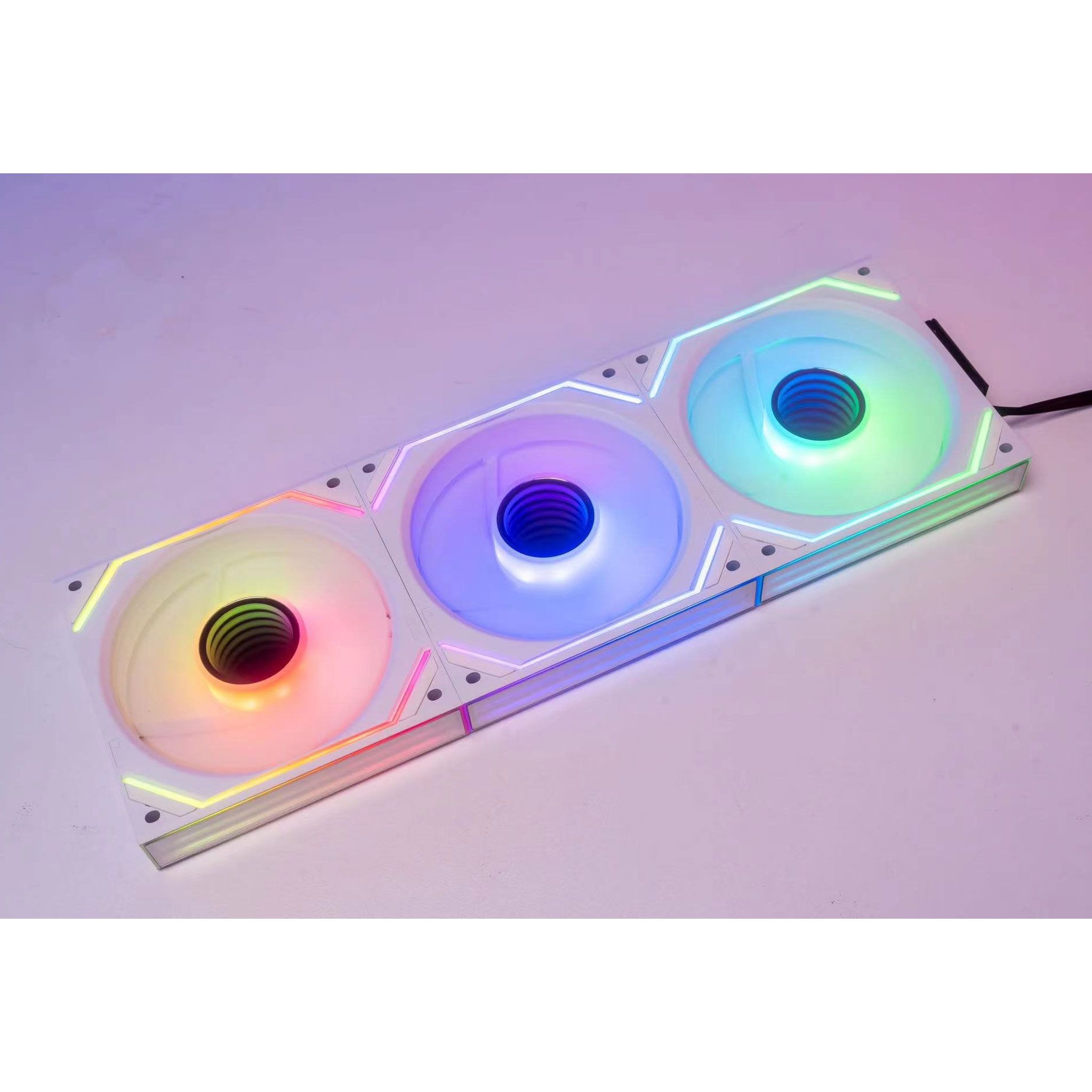 Fan Case Led ARGB Leopard - Trắng | Kit 3 fan, Ghép nối không dây, Led Đuổi (Gió Thuận)