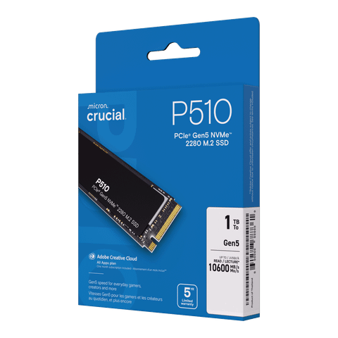 Ổ cứng SSD Crucial P510 1TB PCIe Gen 5.0 NVMe CT1000P510SSD8