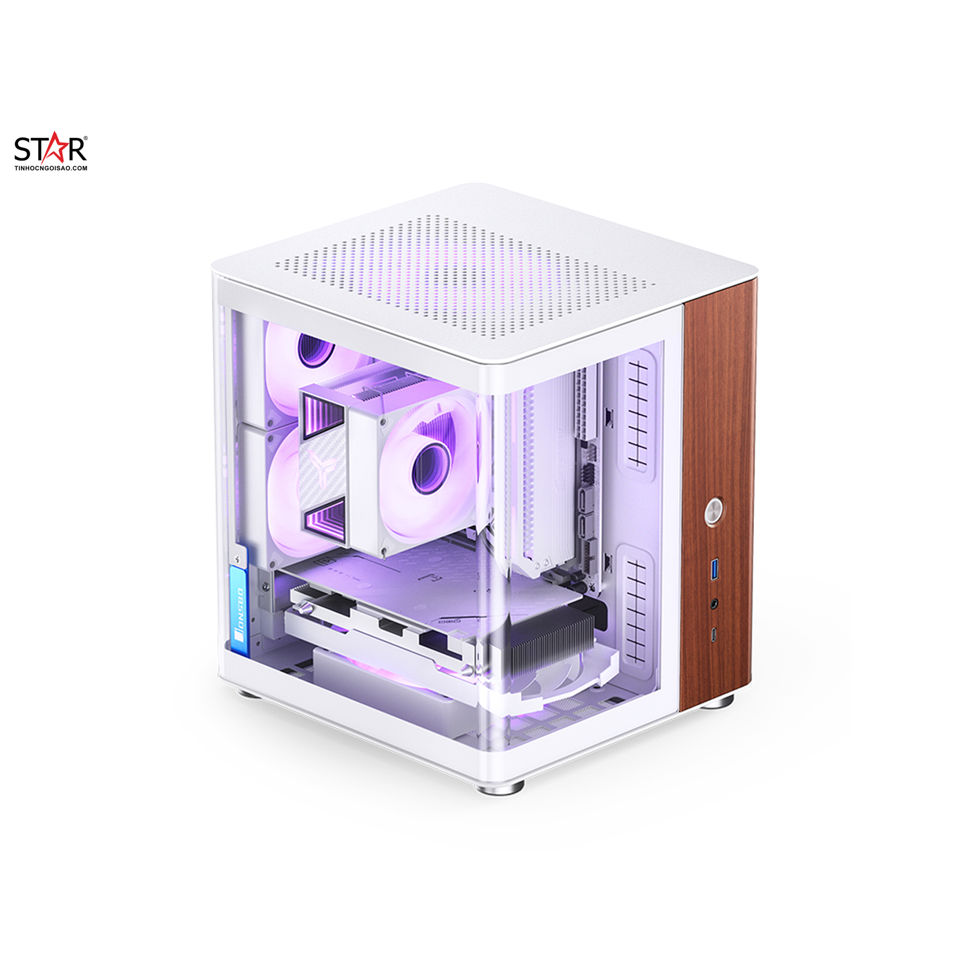 PC Gaming STAR Gwen While | Intel i5 14400F \ RTX 4060\ B760I WIFI\ RAM 32GB\ SSD 500GB