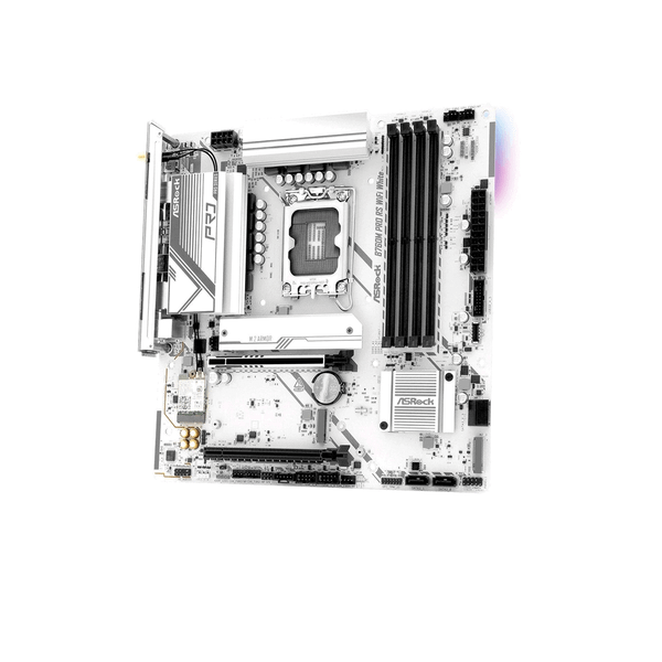  Mainboard ASRock B760M Pro RS Wifi White DDR5 | LGA 1700, mATX, 4 khe RAM 