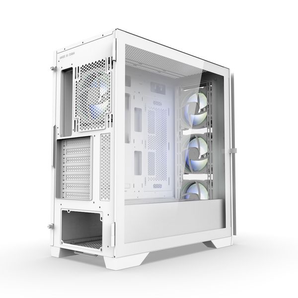  Thùng máy Jetek Gaming Squid Z6 Trắng - Kèm sẵn 4 Fan RGB 