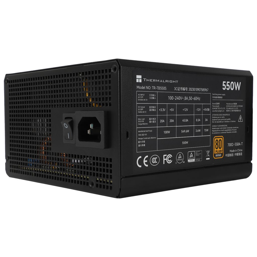 Nguồn máy tính Thermalright TB-550S nhập khẩu - Đen | 550W, 80 Plus Br –  TINHOCNGOISAO.COM