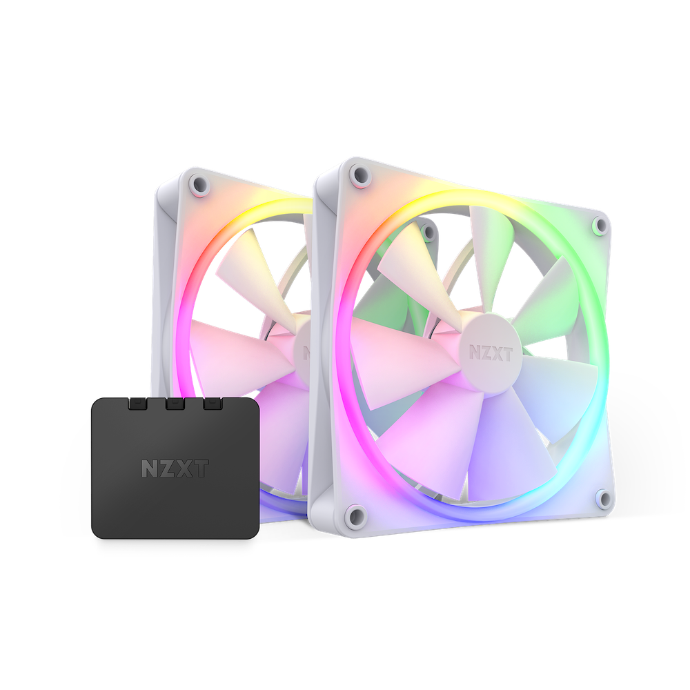 Fancase NZXT F140 RGB Twin Pack | Bộ 2 Fan RGB, Kèm HUB, Black/White