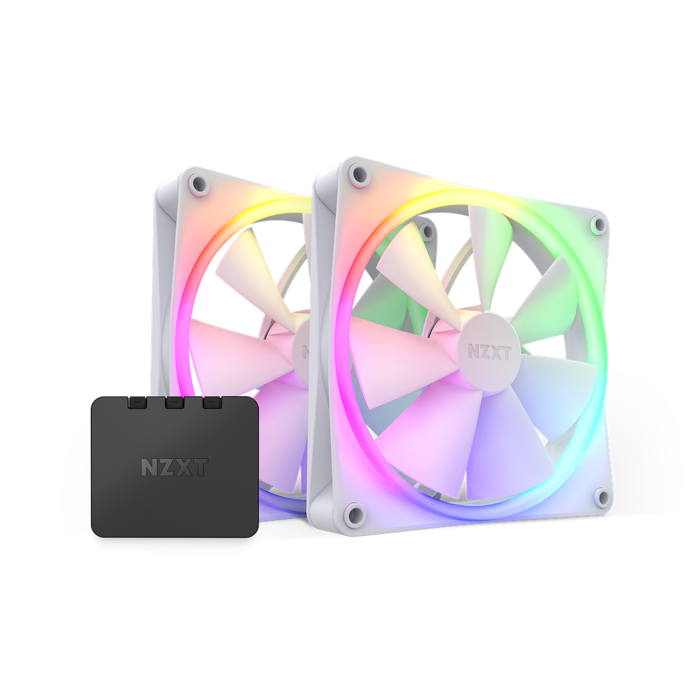 Fancase NZXT F140 RGB Twin Pack | Bộ 2 Fan RGB, Kèm HUB, Black/White