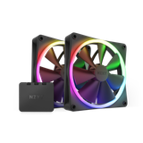  Fan case NZXT F140 RGB Twin Pack | Bộ 2 Fan RGB, Kèm HUB, Black/White 