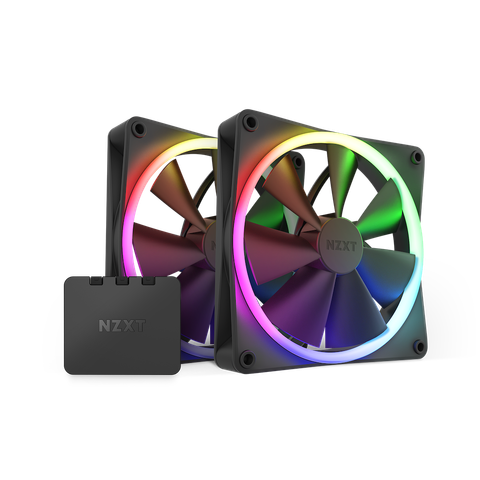 Fan case NZXT F140 RGB Twin Pack | Bộ 2 Fan RGB, Kèm HUB, Black/White