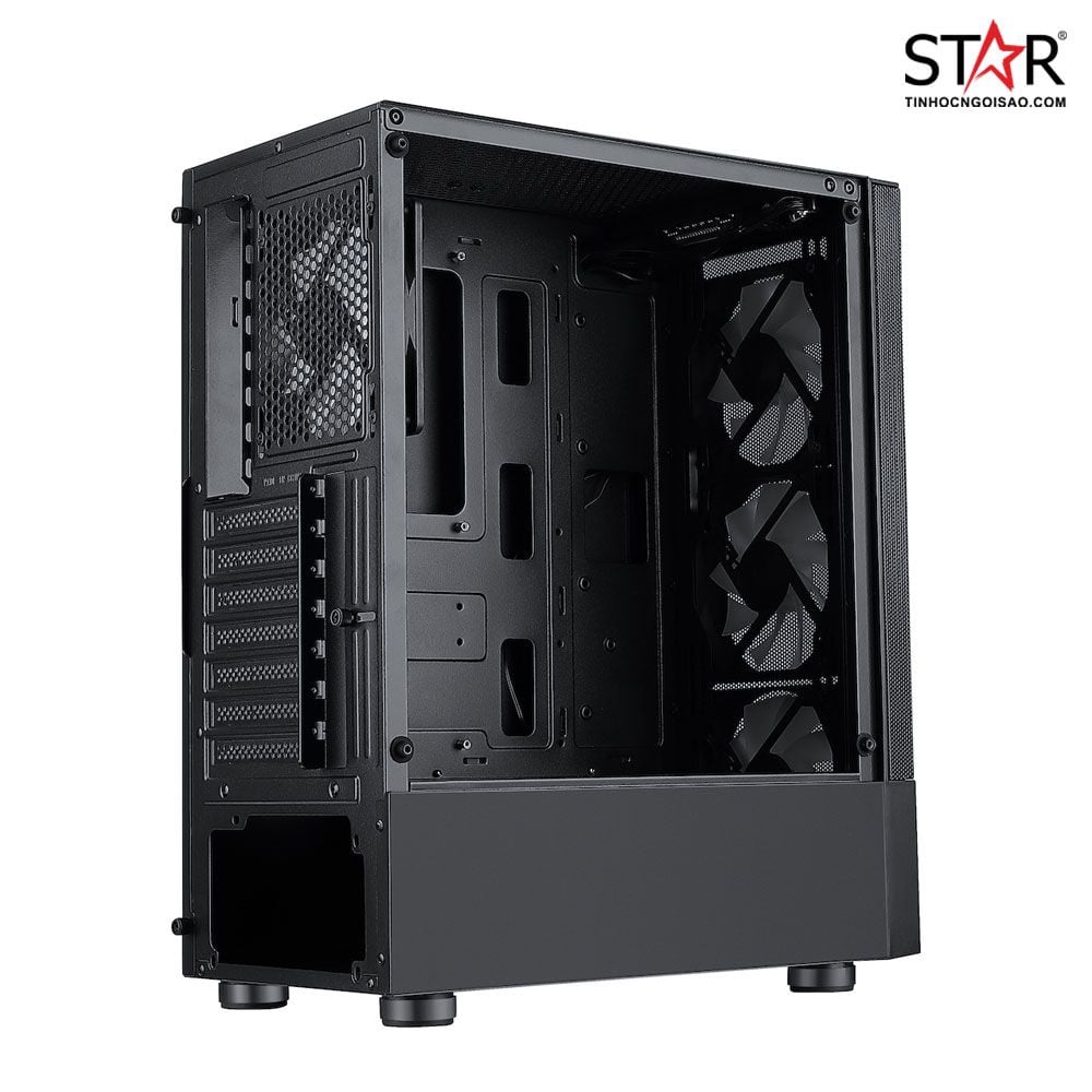 Thùng máy Case Jetek Game – R3 Black (Tặng 3 Fan RGB)