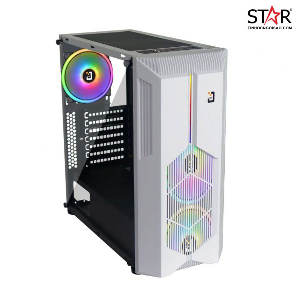 Thùng máy Case Jetek Game Beryl-II G9602W White (Tặng 2 Fan)