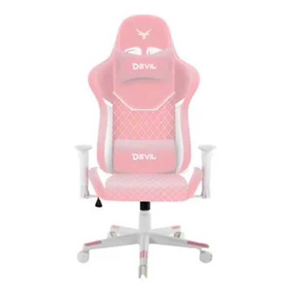  Ghế gaming CENTAUR Devil | Hồng, 120kg, Chân xoay, Da PU 
