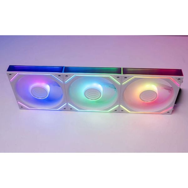  Quạt tản nhiệt PC Leopard S12025 | Kit 3 fan 120mm, ARGB, Gió thuận, Trắng 
