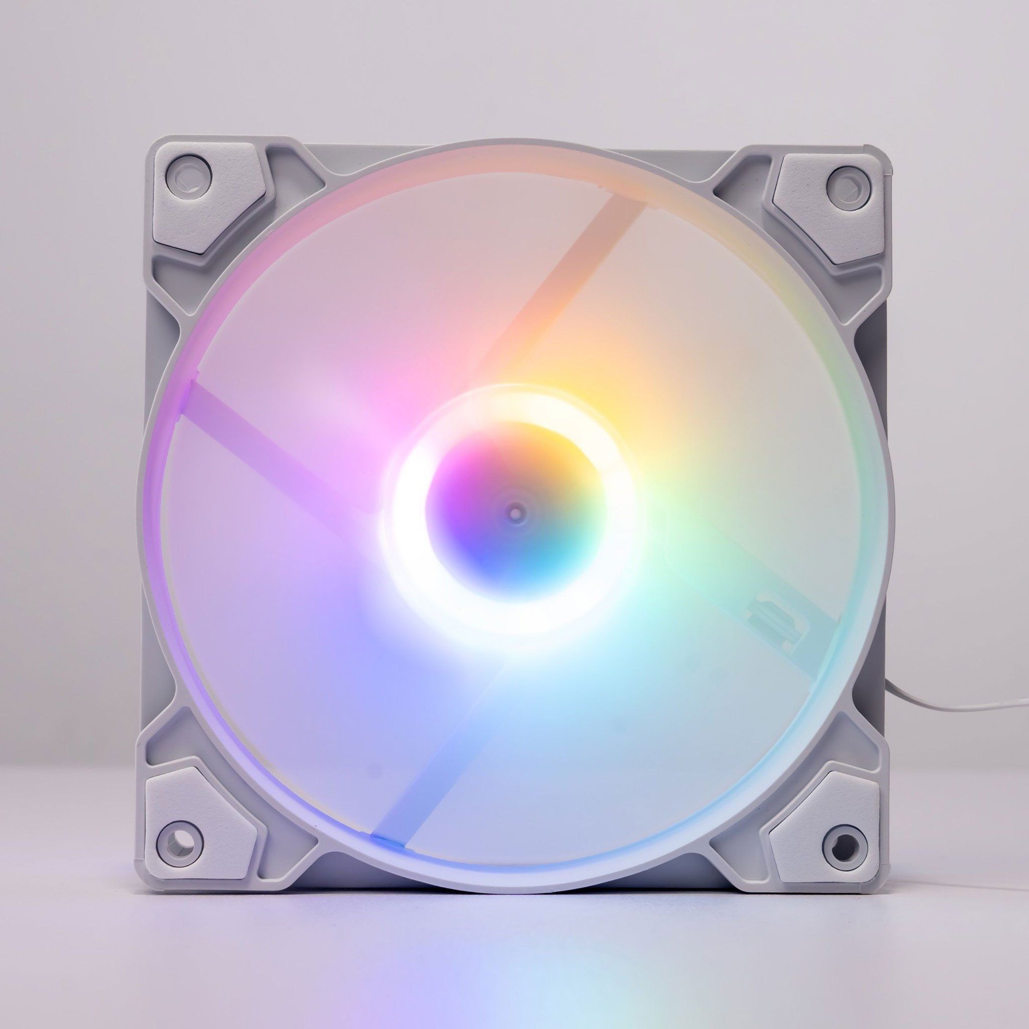 Fan Case Redmoon K8 RGB Fixed - Trắng | 12cm, Đệm chống sốc