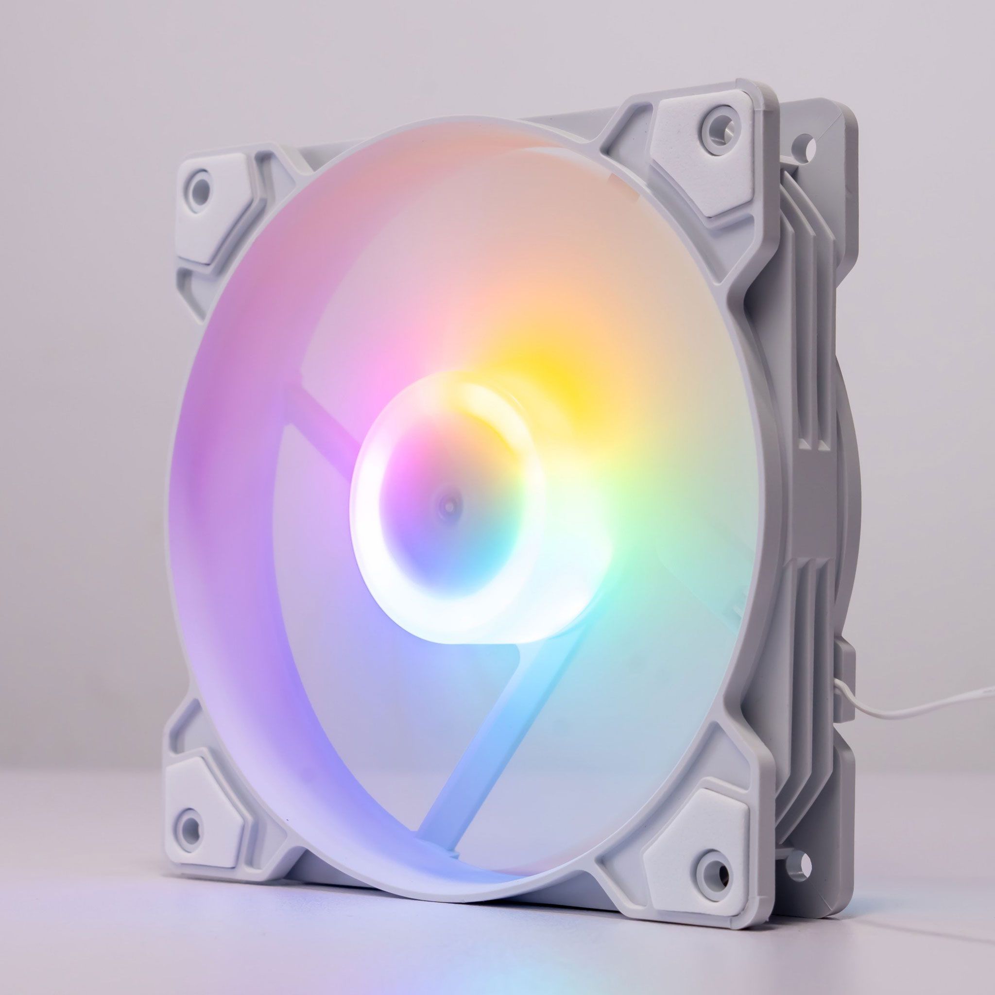 Fan Case Redmoon K8 RGB Fixed - Trắng | 12cm, Đệm chống sốc