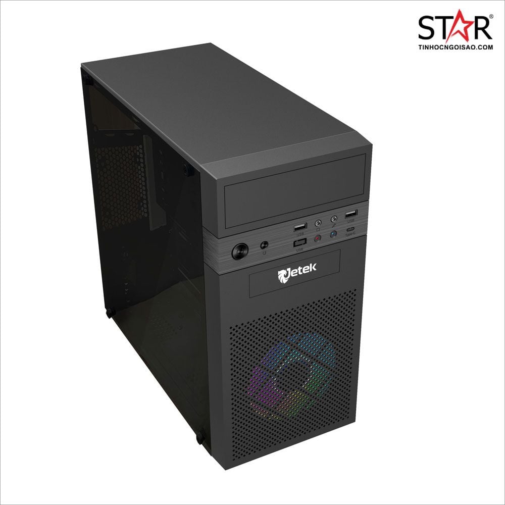 Thùng máy Case Jetek Game V12A (Tặng 1 Fan RGB)