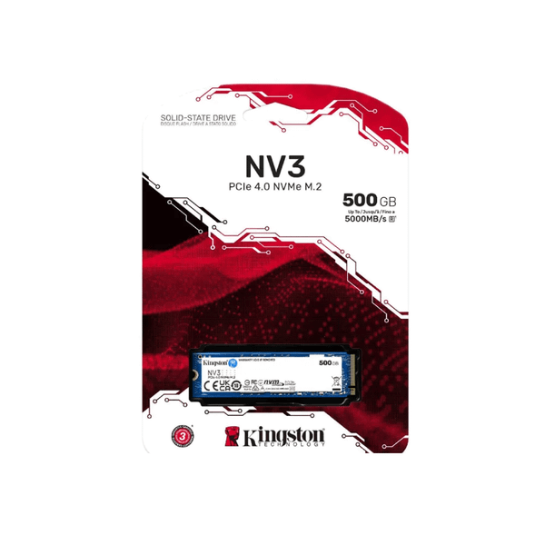  Ổ cứng SSD Kingston NV3 500GB | PCIe Gen4 x4 NVMe, M.2 2280 (SNV3S/500G) 