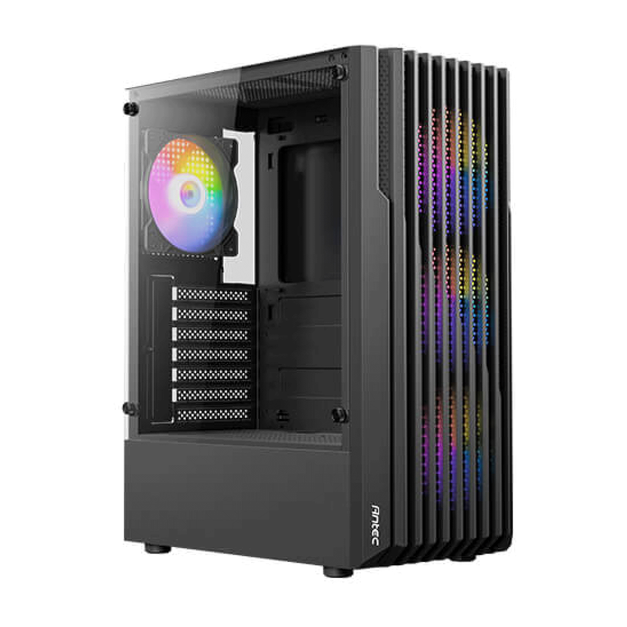 Thùng máy Antec AX22 - Black | Kèm sẵn 3 fan LED cố định