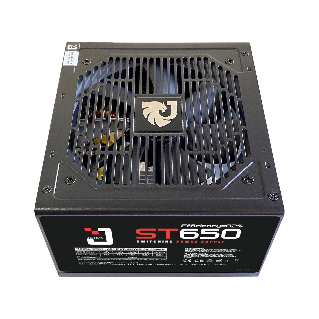 Nguồn Jetek J Series 650W Plus (ST650 POWER SUPPLY ATX 12V PFC)